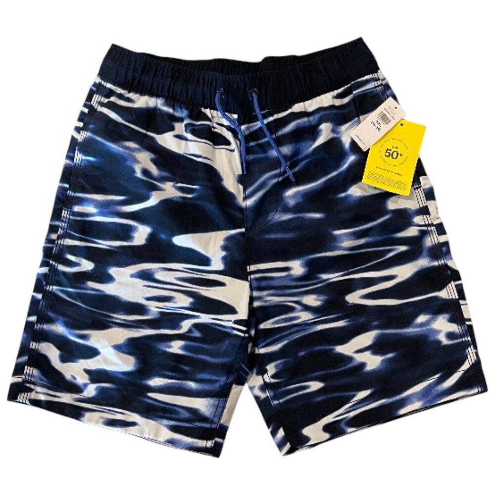 GAP Kids Boys Print Swim Trunks Size: XXL (14-16) Color:  Blue Galaxy NWT